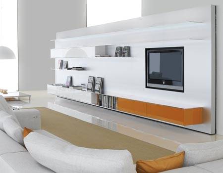 meuble tv pour chalet contemporain à megeve