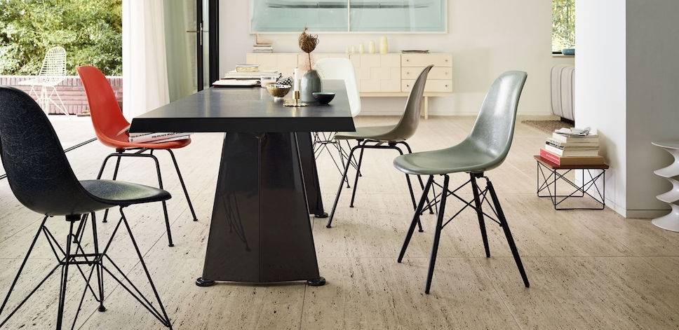 EAMES FIBERGLASS CHAIR AND ARMCHAIR
