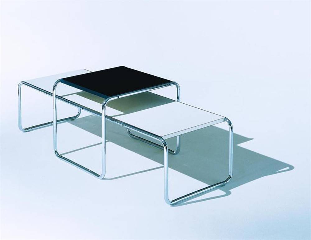 Table basse Laccio de Marcel Breuer : Mobilier design en acier tubulaire à Lyon