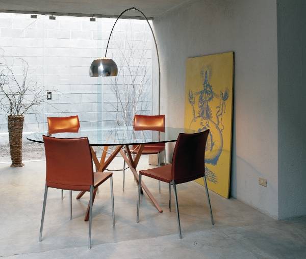 LIA chaise confortable et esthétique structure en alliage d'aluminium poli